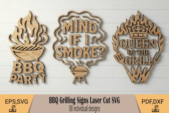 BBQ Grilling Signs Laser Cut SVG: Elevate Your Outdoor Decor