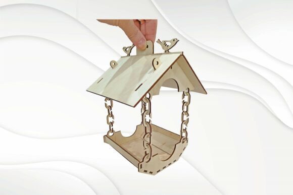 Bird Feeder with Chain: Elegant Garden Decor & Craft Project