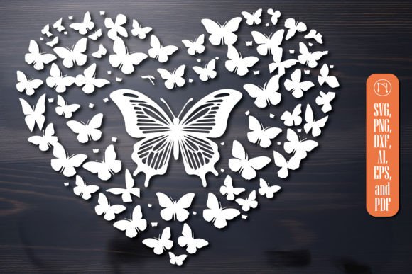 Butterfly Heart SVG Cut File Bundle: Creative Crafting Designs