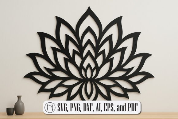 Create Bold & Elegant Decor with Lotus Wall Art SVG