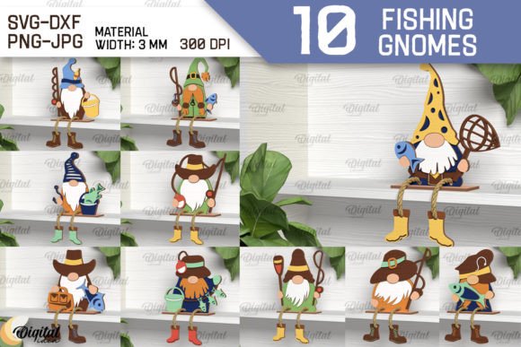 Creative Crafting with Fishing Gnomes Laser Cut Bundle