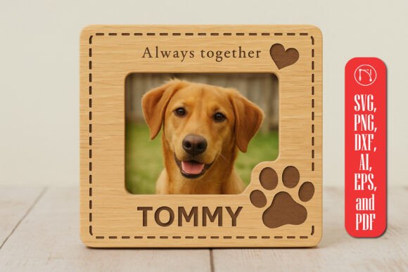 Dog Photo Frame Laser Cut SVG Cut File