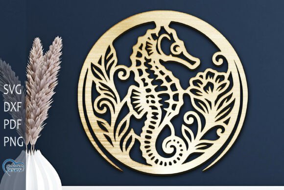 Elegant Seahorse Laser Cut Home Decor for Coastal Charm