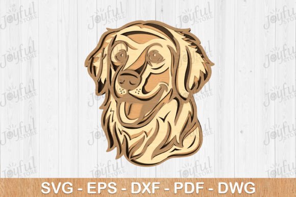 Golden Retriever Layered SVG Laser Cut Designs