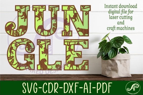 Jungle Theme Alphabet Set: 49 Creative SVG Letters
