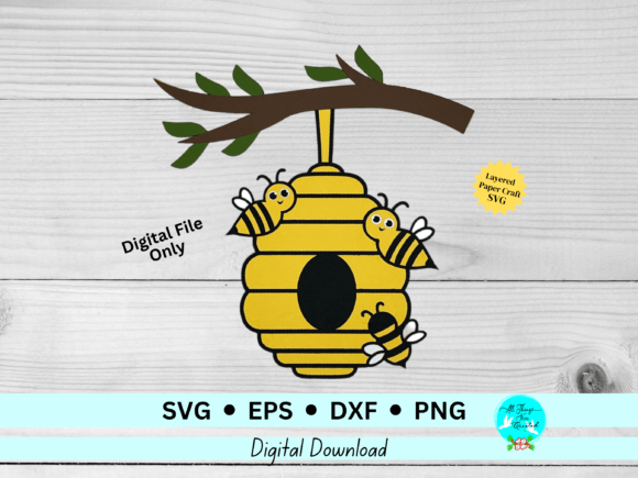 Layered Bee Hive Paper Craft SVG: A Sweet Design for Creators