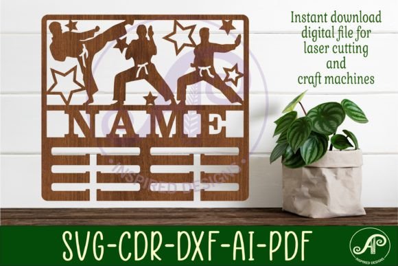 Martial Arts Male Medal Holder Name SVG