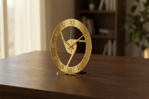 Metal Roman Numeral Clock DXF Laser Cut File