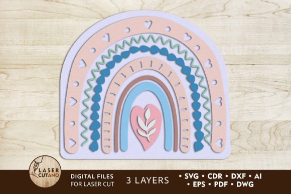 Multilayer Rainbow Wall Panel Template