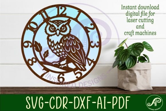 Owl Wall Clock Laser Cut Files: A Creative Download