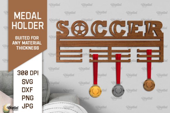 Soccer Medal Display Laser Cut SVG