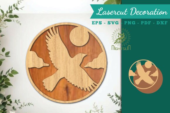 Stunning Bird Lasercut Wall Decor SVG 2 for Crafters