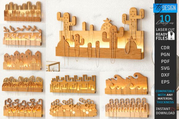 Wall Jewelry Organizer Laser Cut Bundle